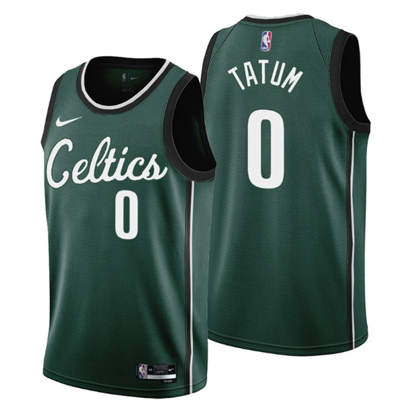 Men's Boston Celtics #0 Jayson Tatum 2022/23 Green City Edition Stitched Jersey Men's Boston Celtics #0 Jayson Tatum 2022/23 Green City Edition Stitched Jersey
